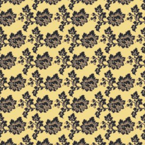 Damask Wallpaper – Black on a Champ